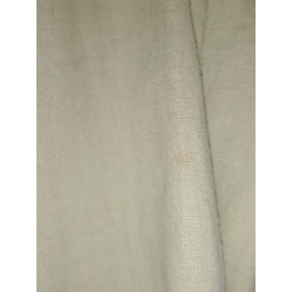 Women's Merona Pea Green 100% Linen Boxy Button Up Shirt Large Boxy Lagenlook - Picture 8 of 10